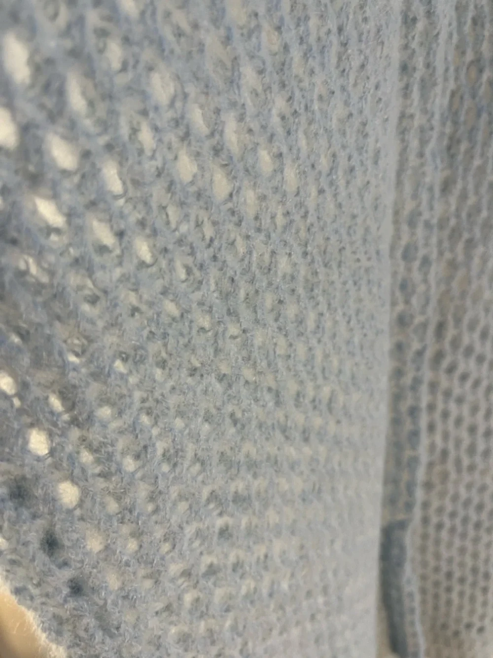 Everlane x Marques Almeida Blue Open-Knit Sweater